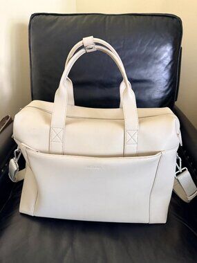 Monos Metro Duffel - Ivory (Vegan Leather) - Gently PreLoved